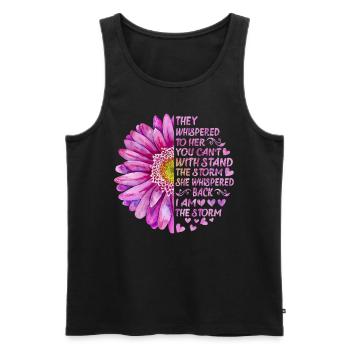 You Can't With Stand The Storm She Whispered Back - Männer Premium Bio Tank Top - Schwarz - Vorne - AI Model Male 178 light (178cm)