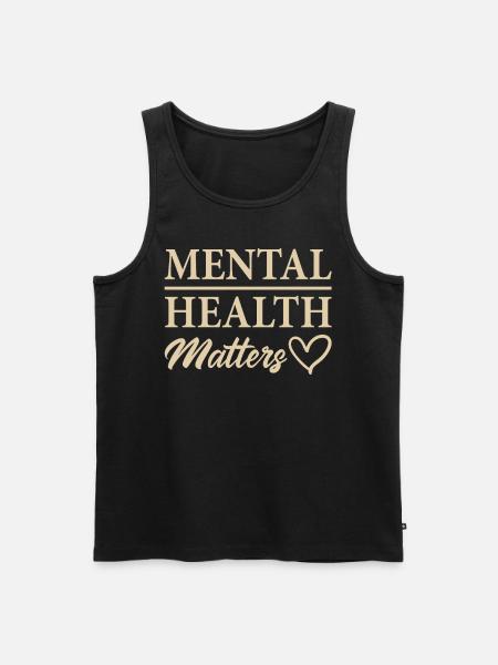 Mental Health Matters Funny Mental Health Awarenes - Premium økologisk Tanktop for menn - svart