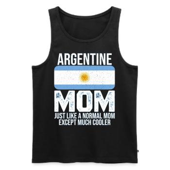 Argentine Mom Argentine Drapeau fête des mères - Débardeur bio Premium Homme - noir - Devant - Michal (187cm)