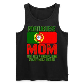 Portuguese Dad Portugal Flag Design Mother's Day - Männer Premium Bio Tank Top - Schwarz - Vorne - Michal (187cm)