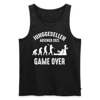 Game Over Bräutigam JGA Junggesellenabschied - Männer Premium Bio Tank Top - Schwarz - Vorne - Michal (187cm)