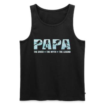 Dad diver myth legend father gift - Men's Premium Organic Tank Top - black - Front - Michal (187cm)