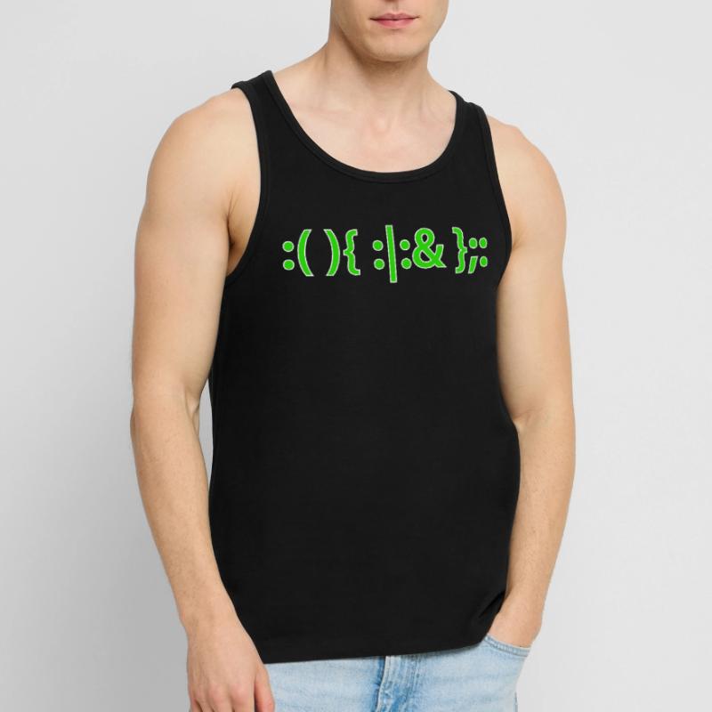 Bash Fork Bomb Shirt for Linux Unix Geeks Débardeur bio Premium Homme