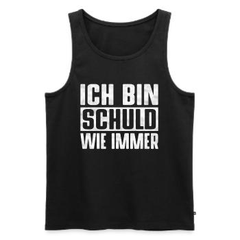 Lustiges Ich Bin Schuld Wie Immer Sarkasmus Motiv - Männer Premium Bio Tank Top - Schwarz - Vorne - Michal (187cm)