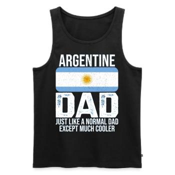 Argentinischer Vater Argentinien Flagge T-Shirt - Männer Premium Bio Tank Top - Schwarz - Vorne - AI Model Male 178 light (178cm)