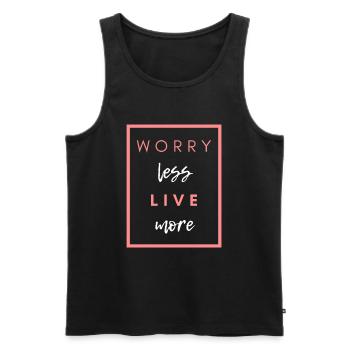 Ne vous inquiétez pas moins beau dire - Débardeur bio Premium Homme - noir - Devant - AI Model Male 178 light (178cm)