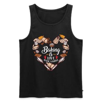 Baking is Love Made Visible Funny Baking Lovers - Männer Premium Bio Tank Top - Schwarz - Vorne - AI Model Male 178 light (178cm)