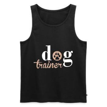 Dog Trainer Cadeaux drôles pour les amoureux des chiens - Débardeur bio Premium Homme - noir - Devant - Michal (187cm)