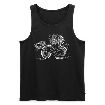 mit chinesischen Drachen chinesischem Drache asia - Männer Premium Bio Tank Top - Schwarz - Vorne - AI Model Male 178 light (178cm)