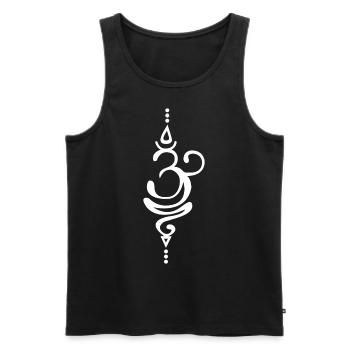 Buddha symbol - Men's Premium Organic Tank Top - black - Front - Michal (187cm)