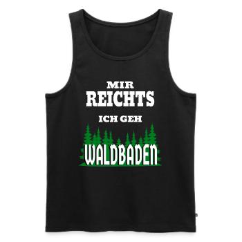 Mir reichts ich geh Waldbaden Natur - Männer Premium Bio Tank Top - Schwarz - Vorne - AI Model Male 178 light (178cm)