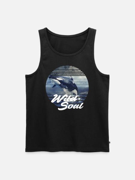 Orca Love Wild Soul - Men's Premium Organic Tank Top - black