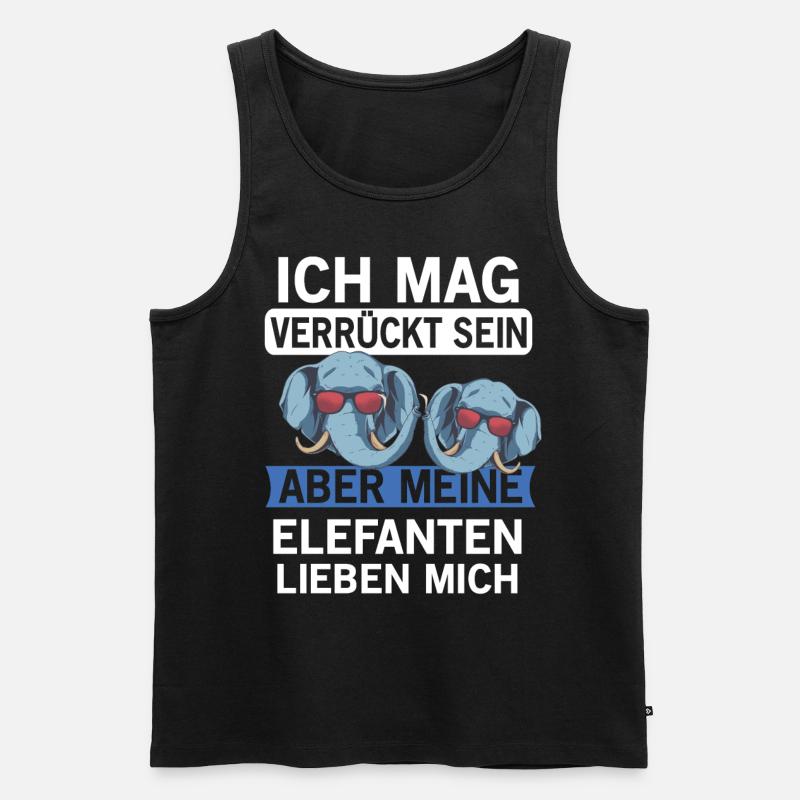 Elefanten Elefant - Männer Premium Bio Tank Top - Schwarz