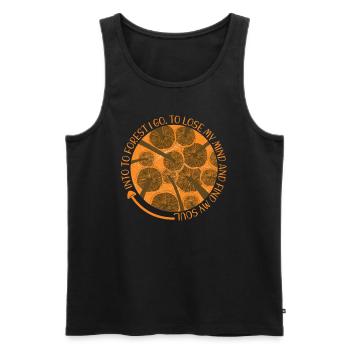 Into The Forest I Go To Lose Mind And Find Soul - Men's Premium Organic Tank Top - black - Front - AI Model Male 178 light (178cm)