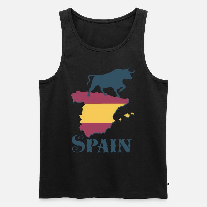 Spain - Männer Premium Bio Tank Top - Schwarz