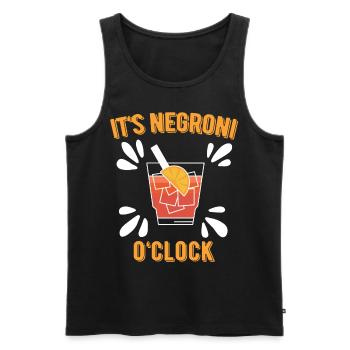 Negroni Cocktail Long Drinks Summer Alcohol Party - Débardeur bio Premium Homme - noir - Devant - AI Model Male 178 light (178cm)