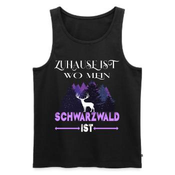 Schwarzwald - Zuhause ist wo mein Schwarzwald ist - Männer Premium Bio Tank Top - Schwarz - Vorne - Michal (187cm)