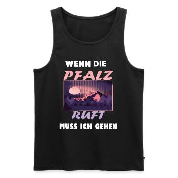 PFALZ PFÄLZER - Männer Premium Bio Tank Top - Schwarz - Vorne - Michal (187cm)