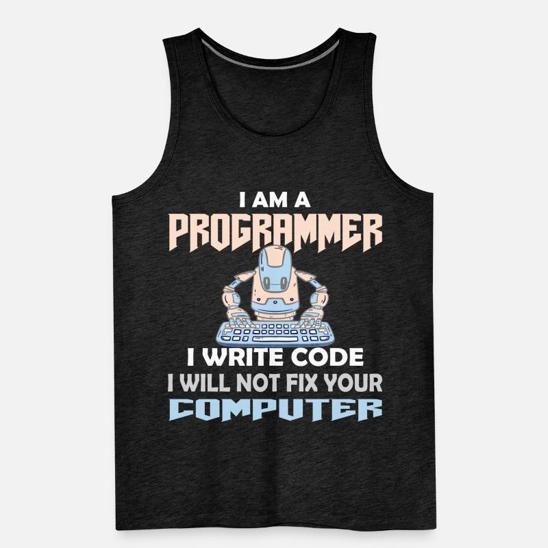 PROGRAMMIERER CODER HACKER Männer Premium Bio Tank Top