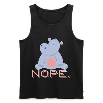 NILPFERD NILPFERDE - Männer Premium Bio Tank Top - Schwarz - Vorne - Michal (187cm)