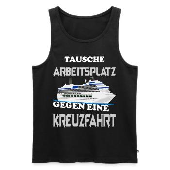 Kreuzfahrtschiff Kreuzfahrt Schiffsreise - Männer Premium Bio Tank Top - Schwarz - Vorne - AI Model Male 178 light (178cm)