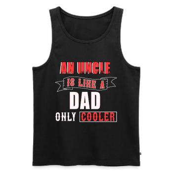 Uncle, Niece Nephew Father Dad - Men's Premium Organic Tank Top - black - Front - AI Model Male 178 light (178cm)