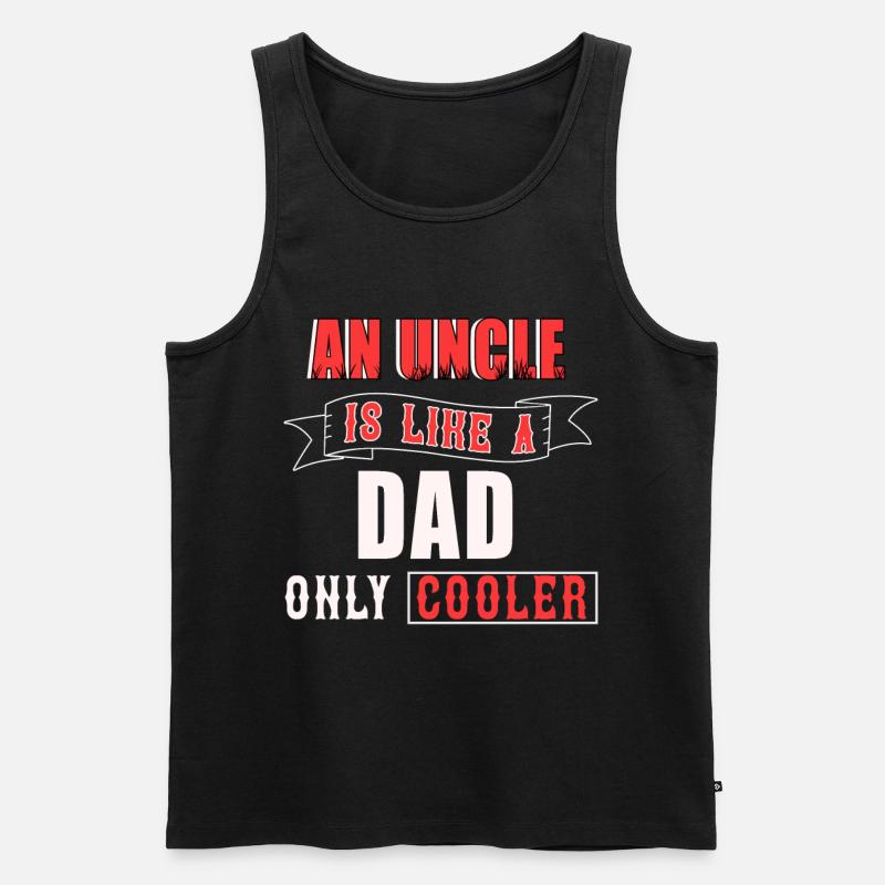 Onkel, Nichte Neffe Vater Dad - Männer Premium Bio Tank Top - Schwarz