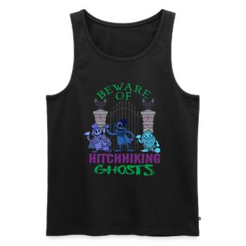 Hüte Dich Vor Trampenden Geistern Halloween Kostüm - Männer Premium Bio Tank Top - Schwarz - Vorne - AI Model Male 178 light (178cm)