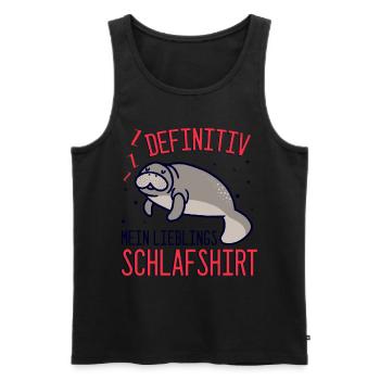 Definitiv mein lieblings Schlafshirt weiße Robbe S - Männer Premium Bio Tank Top - Schwarz - Vorne - Michal (187cm)