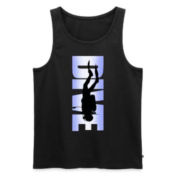 Scuba diving Freediving Snorkeling - Men's Premium Organic Tank Top - black - Front - AI Model Male 178 light (178cm)