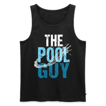 Pool pool boy swimming - Men's Premium Organic Tank Top - black - Front - AI Model Male 178 light (178cm)