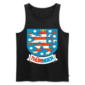 Thuringia Thuringia Erfurt Gift - Men's Premium Organic Tank Top - black - Front - AI Model Male 178 light (178cm)