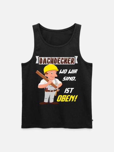 Dachdecker Dachdeckermeister Dachdecken - Männer Premium Bio Tank Top - Schwarz