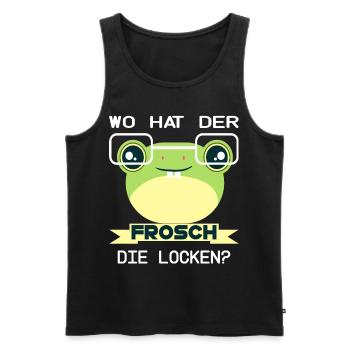 Frosch Frösche quak Kröte Lurch - Männer Premium Bio Tank Top - Schwarz - Vorne - AI Model Male 178 light (178cm)