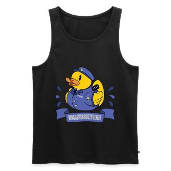 Polizist der Badewanne, Wasserschutzpolizei - Männer Premium Bio Tank Top - Schwarz - Vorne - Michal (187cm)