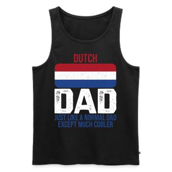 Dutch Dad Pays-Bas Conception du drapeau pour le - Débardeur bio Premium Homme - noir - Devant - Michal (187cm)