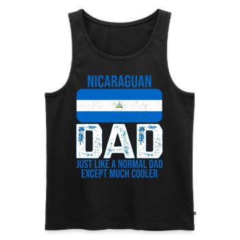Nicaraguan Dad Nicaragua flag for Father's Day - Men's Premium Organic Tank Top - black - Front - Michal (187cm)