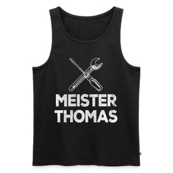 Meister Thomas Auto KFZ-Mechaniker Handwerker - Männer Premium Bio Tank Top - Schwarz - Vorne - Michal (187cm)