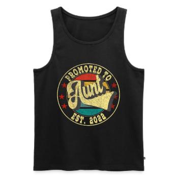 Promoted To Aunt 2022 Pregnancy Announcement Funny - Männer Premium Bio Tank Top - Schwarz - Vorne - Michal (187cm)