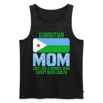 Djiboutian Mom Dschibuti-Flagge zum Muttertag - Männer Premium Bio Tank Top - Schwarz - Vorne - AI Model Male 178 light (178cm)