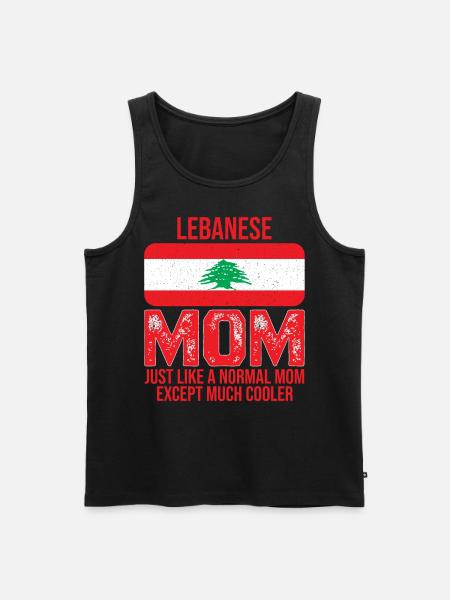 Libanesisk mamma Libanon flagga för mors dag - Ekologisk premium tanktopp herr - svart