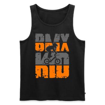 BMX Bicycle Accessories BMX Rider Ramp BMX downhill - Men's Premium Organic Tank Top - black - Front - Michal (187cm)