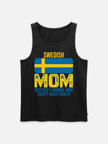 Zweedse Moeder Zweedse vlag voor Moederdag - Mannen Premium Bio Tanktop - zwart