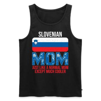 Slovenian Mom Slovénie Drapeau fête des mères - Débardeur bio Premium Homme - noir - Devant - Michal (187cm)