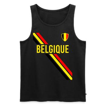 Football flag flag Belgique Belgium Belgium - Men's Premium Organic Tank Top - black - Front - AI Model Male 178 light (178cm)
