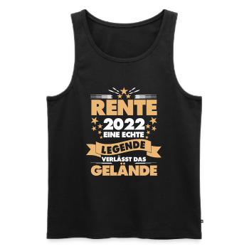Renteneintritt Geschenk 2022 Pensionierung 2022 - Männer Premium Bio Tank Top - Schwarz - Vorne - Michal (187cm)