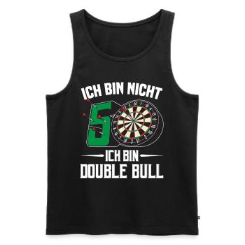 50. Geburtstag Darts Geschenk 50 Ehrentag Männer - Männer Premium Bio Tank Top - Schwarz - Vorne - AI Model Male 178 light (178cm)