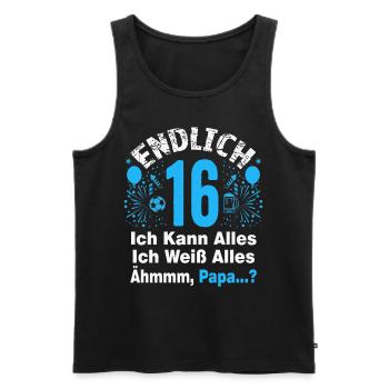 16 Geburtstag Junge Geschenk lustig 16. Ehrentag - Männer Premium Bio Tank Top - Schwarz - Vorne - Michal (187cm)