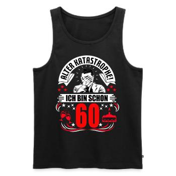 60. Geburtstag Mann Geschenk lustig Geburtstag 60 - Männer Premium Bio Tank Top - Schwarz - Vorne - AI Model Male 178 light (178cm)