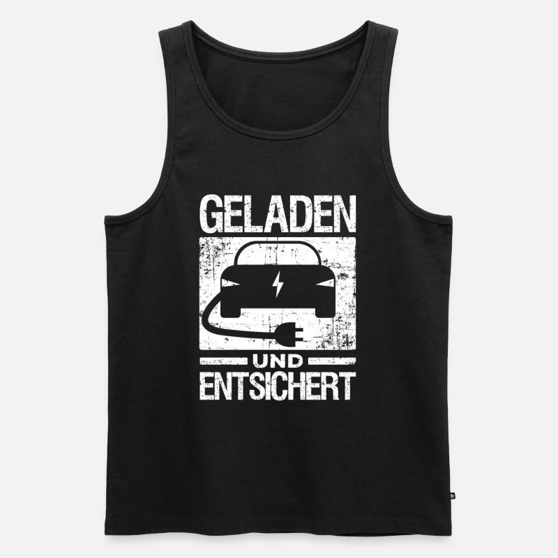 Elektroauto E-Auto Elektroantrieb elektrisch - Männer Premium Bio Tank Top - Schwarz